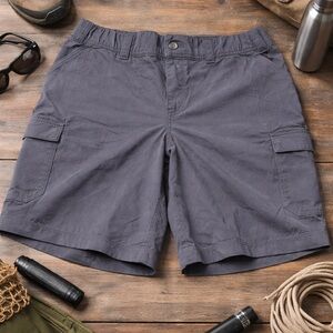 Duluth Trading Co Cargo Shorts Womens 22W Blue Utility Hiking Outdoor